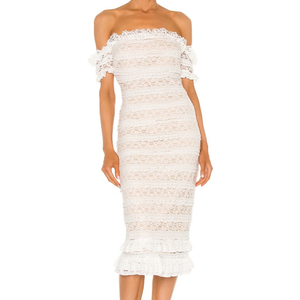 LIKELY- Milaro Dress in Ivory